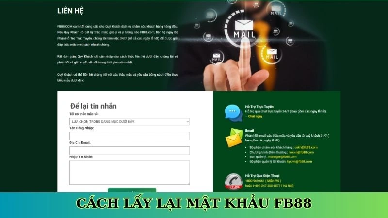 Cách lấy lại mật khảu Fb88 Cách lấy lại mật khảu Fb88