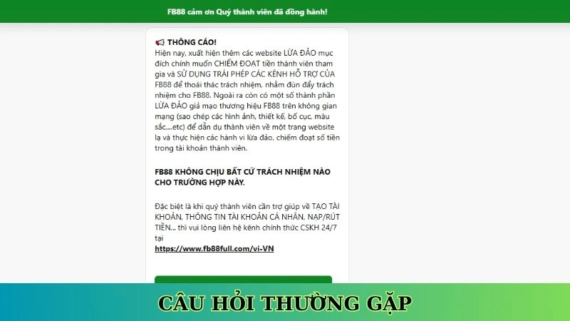 Câu hỏi thường gặp Câu hỏi thường gặp