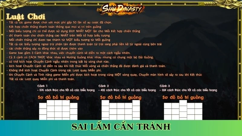 Sai lầm cần tránh Sai lầm cần tránh